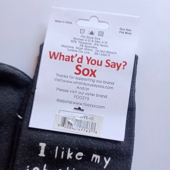 Foozy's What'd You Say? Sox - Women's Size 4-10 - NWT - Picture 3 of 4